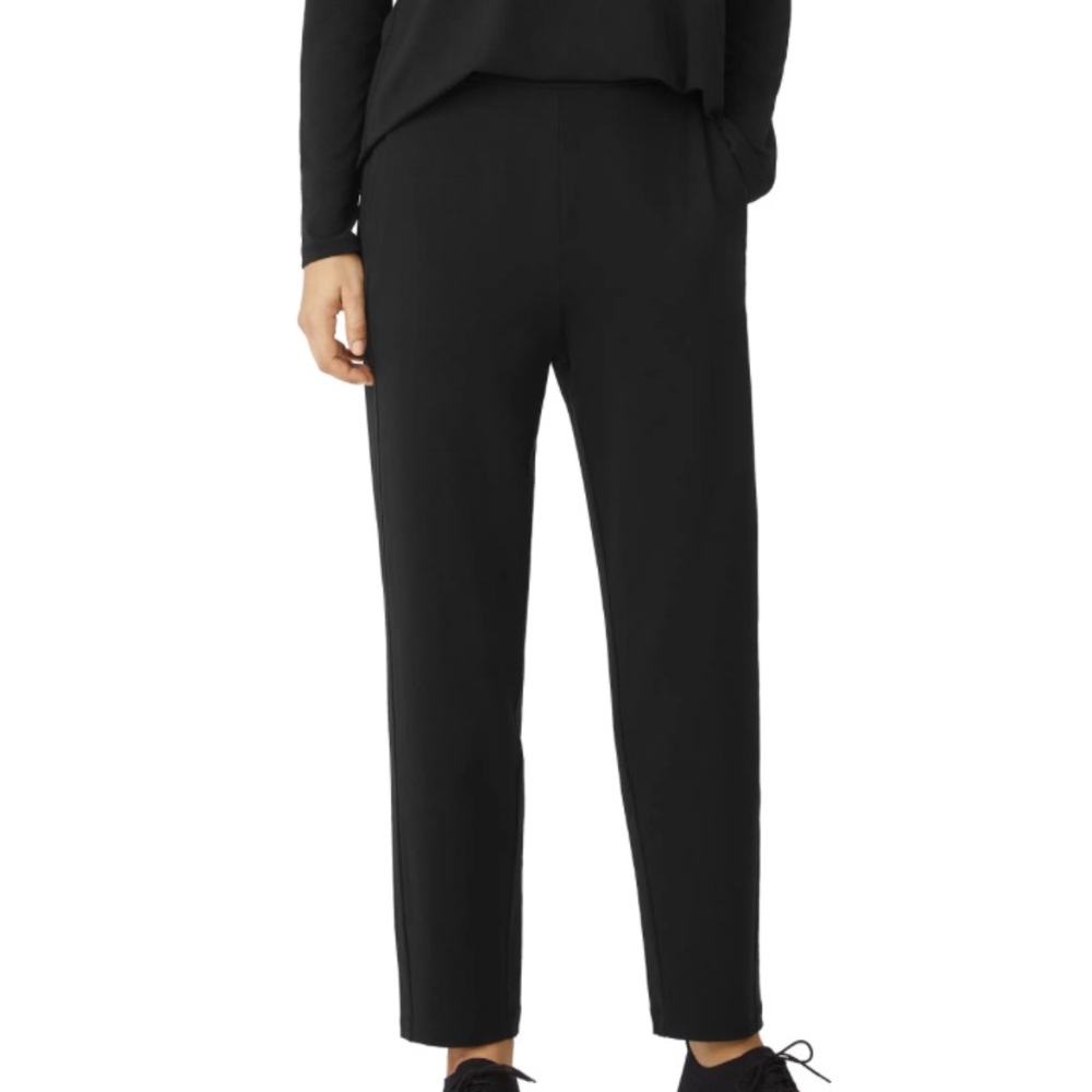 New EILEEN FISHER Slouch Ankle Pants in Black Size XL
